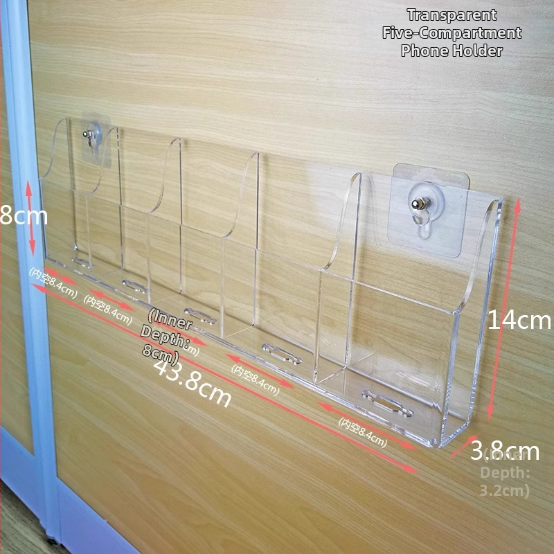ABS sieninis laikiklis saugojimui nuotolinėms ir telefonams — šiuolaikinis minimalistinis stilius, saugojimas ir organizavimas, pritaikymas įmanomas