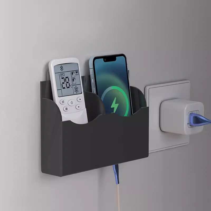 ABS sieninis laikiklis saugojimui nuotolinėms ir telefonams — šiuolaikinis minimalistinis stilius, saugojimas ir organizavimas, pritaikymas įmanomas