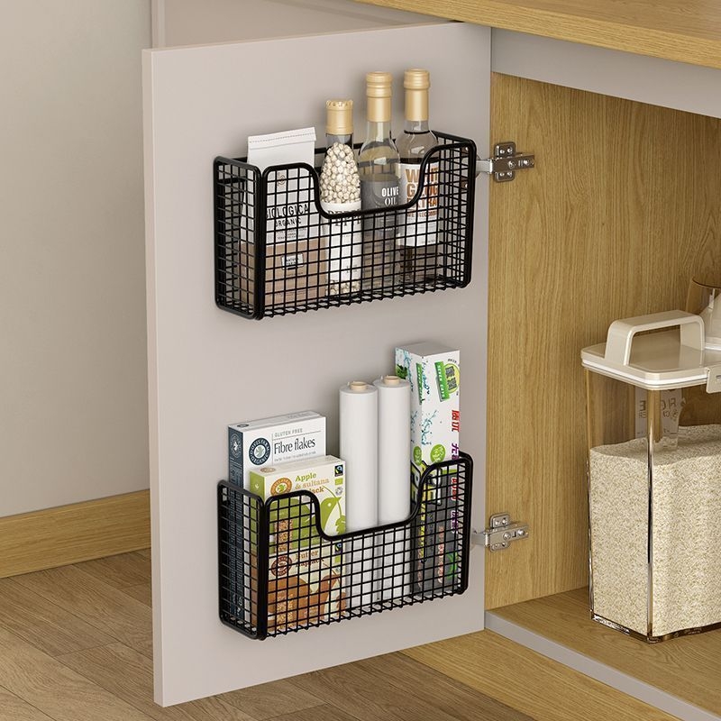 Virtuvės spintos durų vidinis laikymo laikiklis – Geležis, atviras dizainas, šiuolaikinis minimalistinis stilius, tinkamas virtuvei ir restoranui