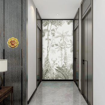 Sienas pārklājums – Franču stila meža brieža motīvs, arku sienas gleznojums, sintētiskas šķiedras, 3 slāņu kompozīcija