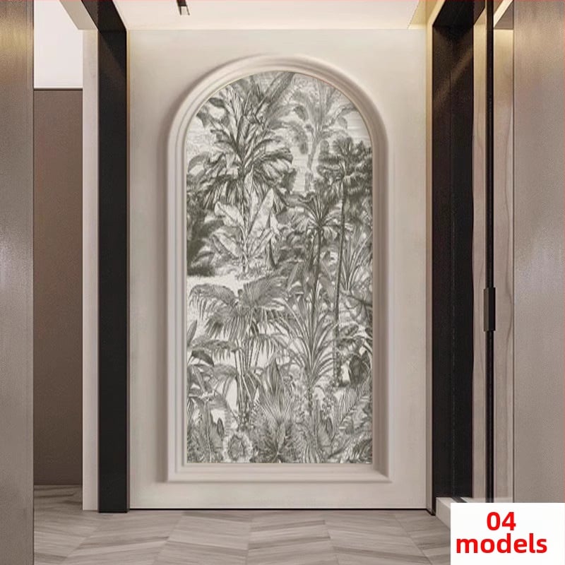 Sienas pārklājums – Franču stila meža brieža motīvs, arku sienas gleznojums, sintētiskas šķiedras, 3 slāņu kompozīcija