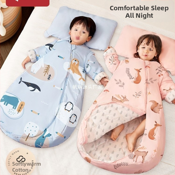 Baba hálózsák ősz–télre, vastagított, tiszta pamut anyag, kasmír töltés