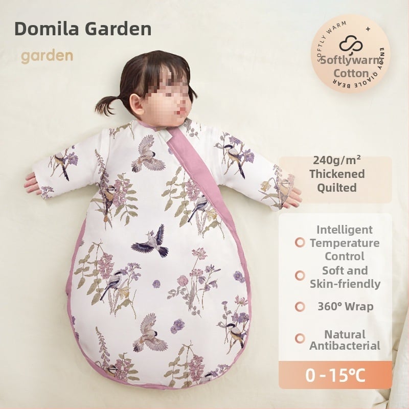 Baba hálózsák ősz–télre, vastagított, tiszta pamut anyag, kasmír töltés