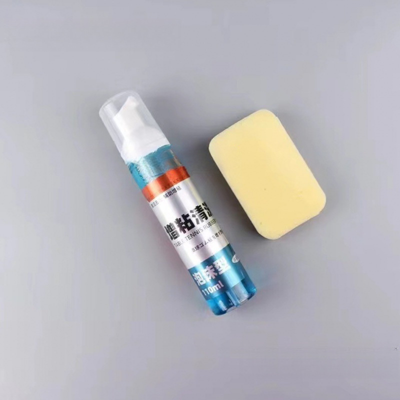 Cool Sleep Stalo teniso raketės gumos valymo ir priežiūros skystis su putų šluoste – viskozės didinimo komplektas