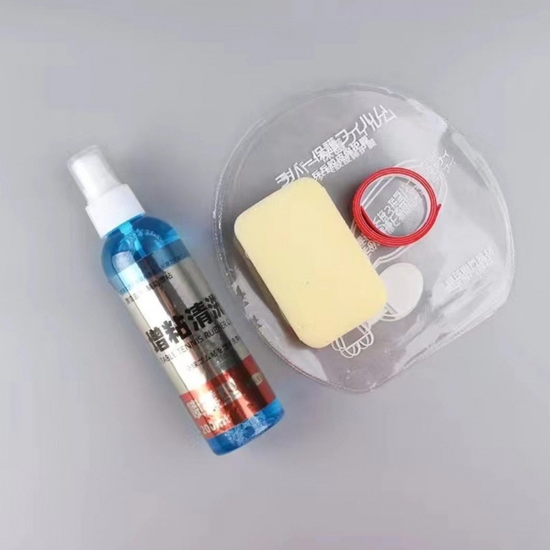 Cool Sleep Stalo teniso raketės gumos valymo ir priežiūros skystis su putų šluoste – viskozės didinimo komplektas