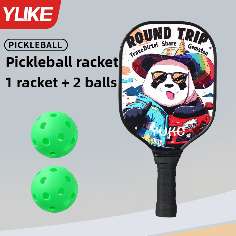 Pickleball set za djecu – treniranje početnika, kompletan set; Težina: 280 g po raketi; 760 g za cijeli set; Materijal: 11-slojno topolovo drvo; Marka: Yuke