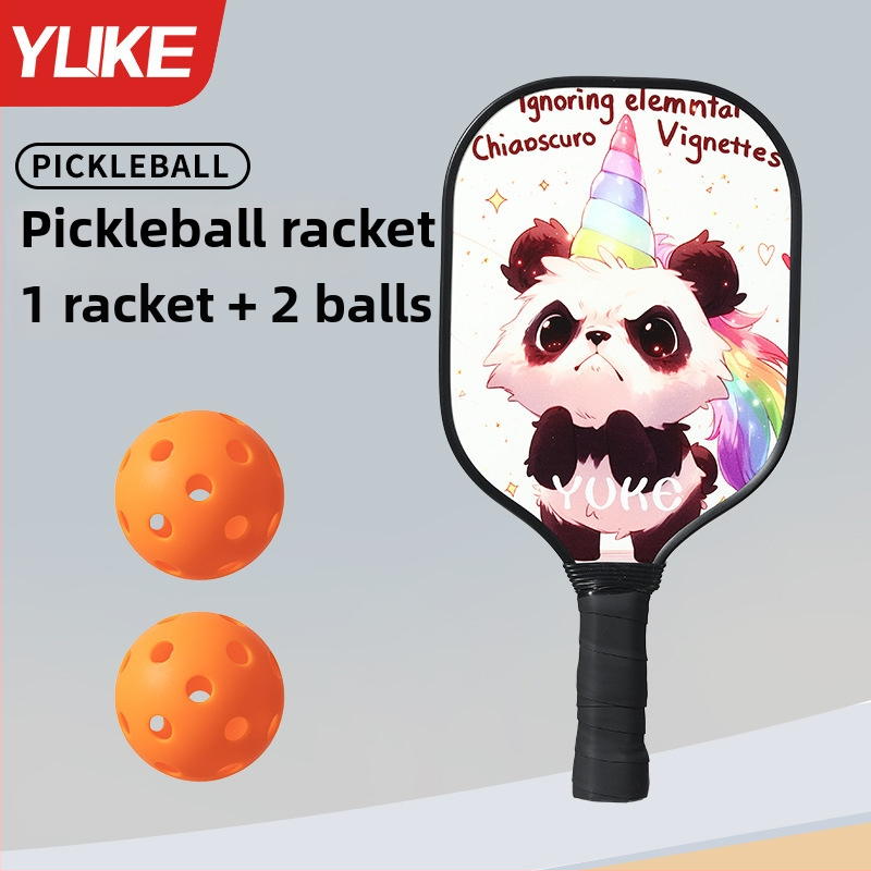 Pickleball set za djecu – treniranje početnika, kompletan set; Težina: 280 g po raketi; 760 g za cijeli set; Materijal: 11-slojno topolovo drvo; Marka: Yuke