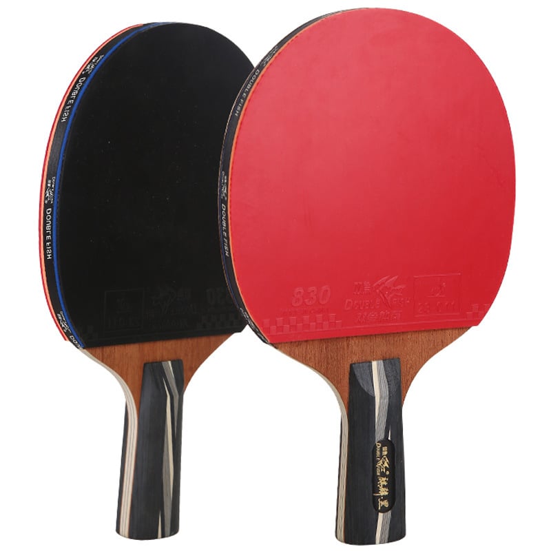 Pisces galda tenisa rakete iesācējiem, horizontāla lāpsta, koka pamatne, līmētā gumija