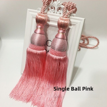 Aizkaru aukli - zelta stieples bumbiņa ar pušķi (audums)