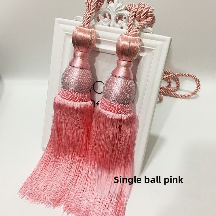 Aizkaru aukli - zelta stieples bumbiņa ar pušķi (audums)