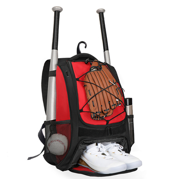 Basebola un sofbola ekipējuma mugursoma, universāla, Oxford audums, paplašināms tilpums, samazina slodzi, ārējiem sporta veidiem