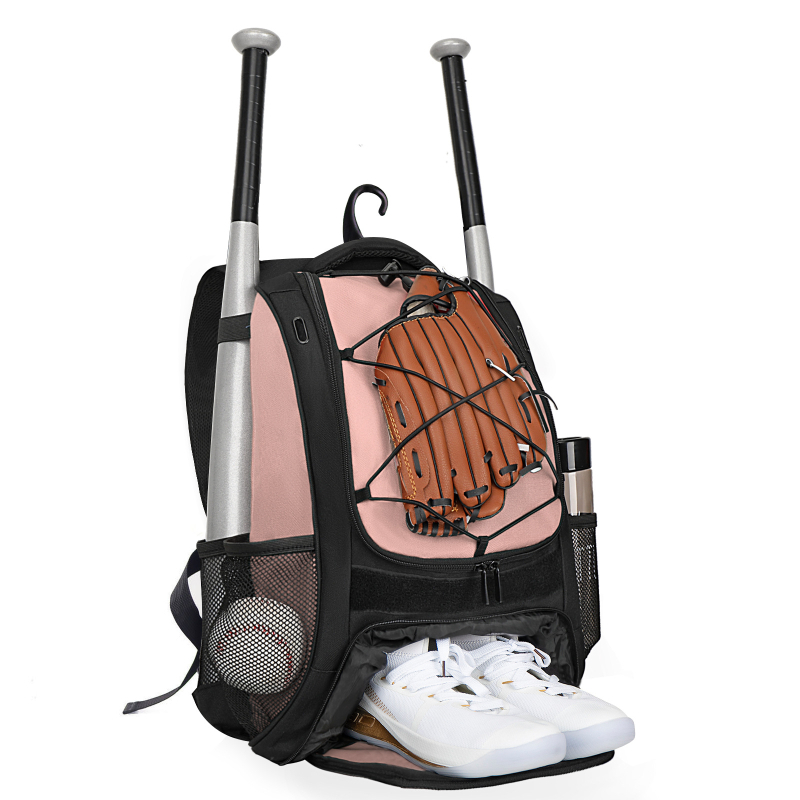 Basebola un sofbola ekipējuma mugursoma, universāla, Oxford audums, paplašināms tilpums, samazina slodzi, ārējiem sporta veidiem