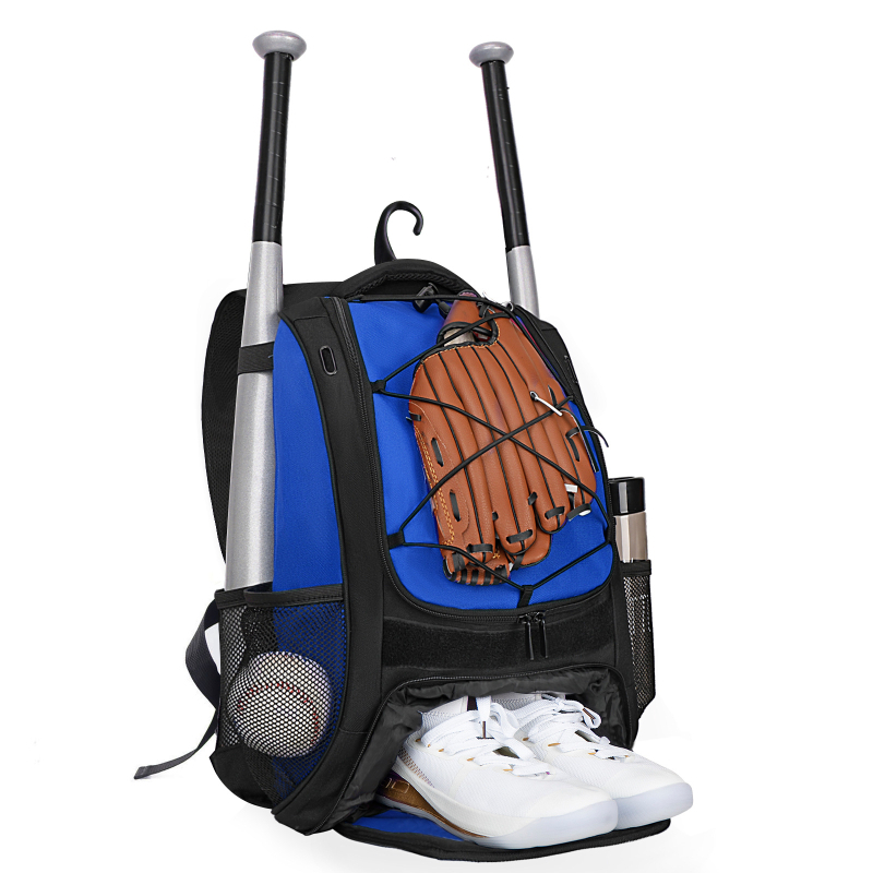Basebola un sofbola ekipējuma mugursoma, universāla, Oxford audums, paplašināms tilpums, samazina slodzi, ārējiem sporta veidiem