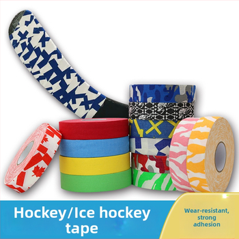 Памучна хокей лента за захват на стика – износоустойчива противохлъзгаща лента за хокей и хокей на лед, кутия 100 броя, защита на дланта, лакътя и глезена