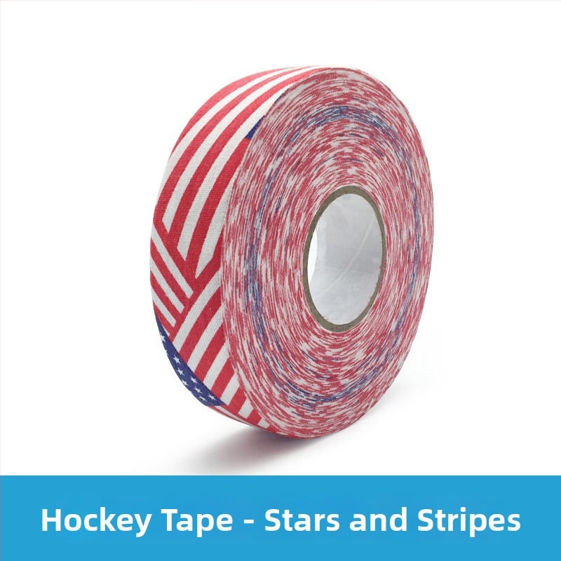 Памучна хокей лента за захват на стика – износоустойчива противохлъзгаща лента за хокей и хокей на лед, кутия 100 броя, защита на дланта, лакътя и глезена