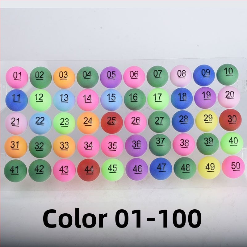 Asztalitenisz labdák készlet – számozott, varrat nélküli — Unique márka, PP anyag