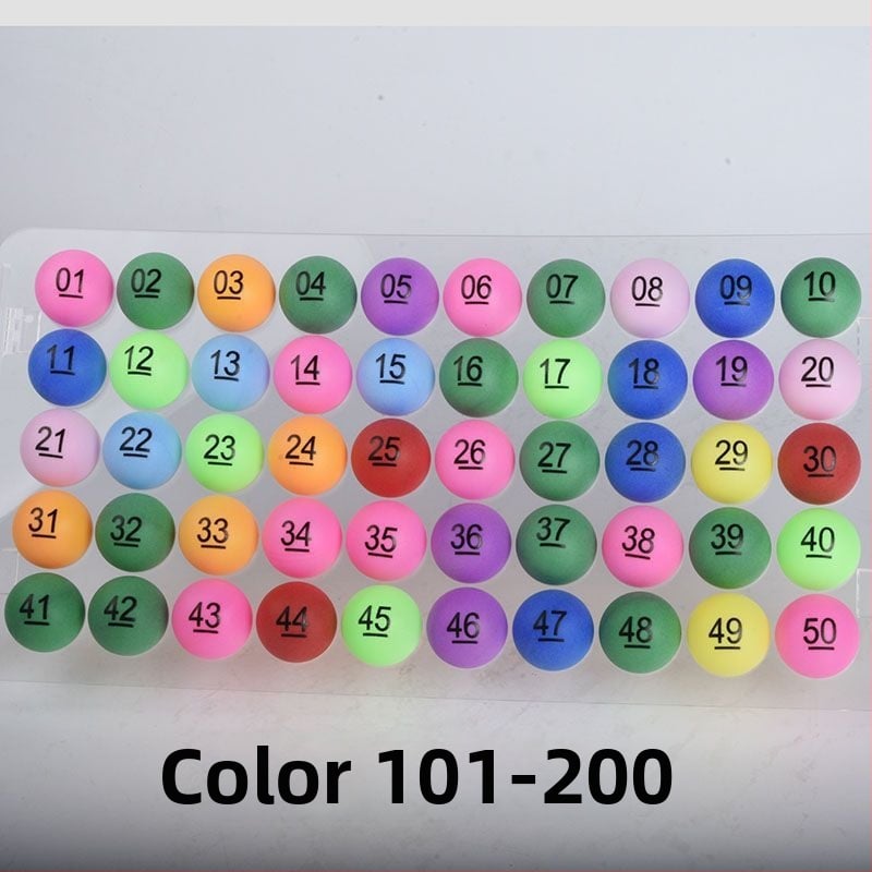 Asztalitenisz labdák készlet – számozott, varrat nélküli — Unique márka, PP anyag