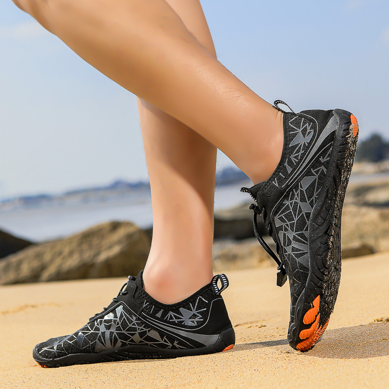 Unisex upes taku kurpes, anti-slip gumijas zole, ātri žūstošs virsējais Air Layer, priekšējā šņorēšana, zems augums