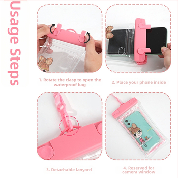 PVC αδιάβροχη θήκη κινητού, συμβατή με συσκευές έως 7,2 ίντσες, εκτύπωση λογότυπου, προσαρμογή (PVC • αδιάβροχο • έως 7,2 ίντσες • εκτύπωση λογότυπου • προσαρμογή)