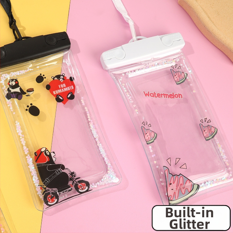 PVC vodotesný obal na mobil, kompatibilný s zariadeniami do 7,2 palca, potlač loga, prispôsobenie (PVC • vodotesný • do 7,2 palca • potlač loga • prispôsobenie)