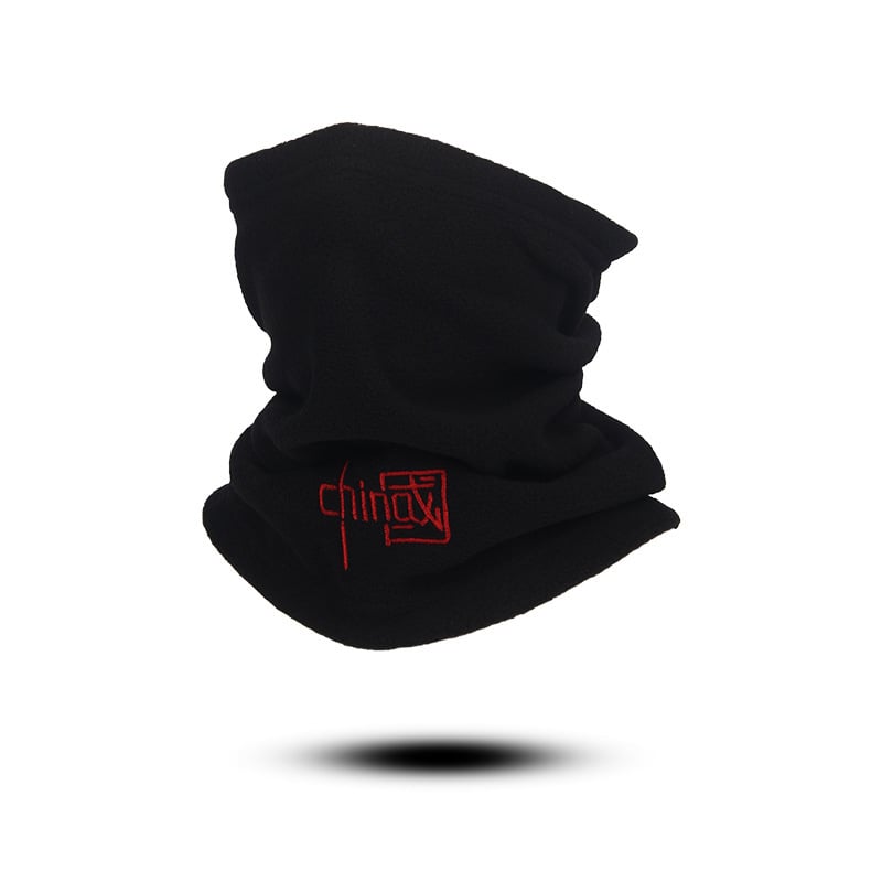 Riteņbraukšanas sejas maska ar kakla siltinājumu un kapuci, ziemas flīss (Kods: FFQXTT; Zīmols: 朋意; Audums: Konvencionāls; Starptautiskais izvozs: Jā)