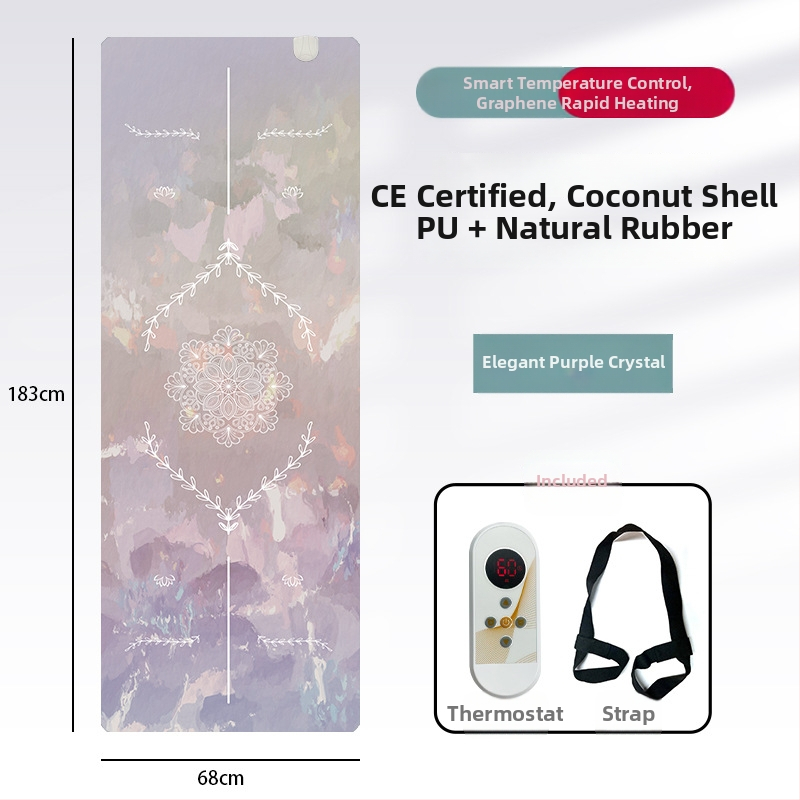 Grafēna apkures jogas paklājs, PU+gumijas konstrukcija, neslīdošs, 5 mm, 3500 g