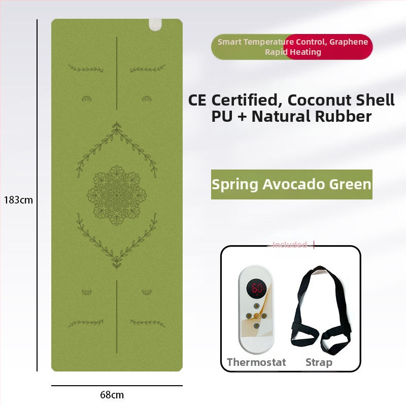 Grafēna apkures jogas paklājs, PU+gumijas konstrukcija, neslīdošs, 5 mm, 3500 g