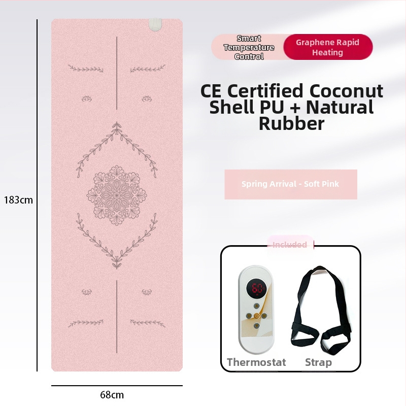 Grafēna apkures jogas paklājs, PU+gumijas konstrukcija, neslīdošs, 5 mm, 3500 g