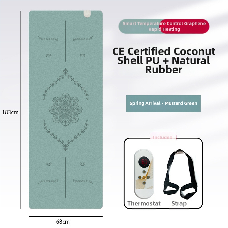 Grafēna apkures jogas paklājs, PU+gumijas konstrukcija, neslīdošs, 5 mm, 3500 g