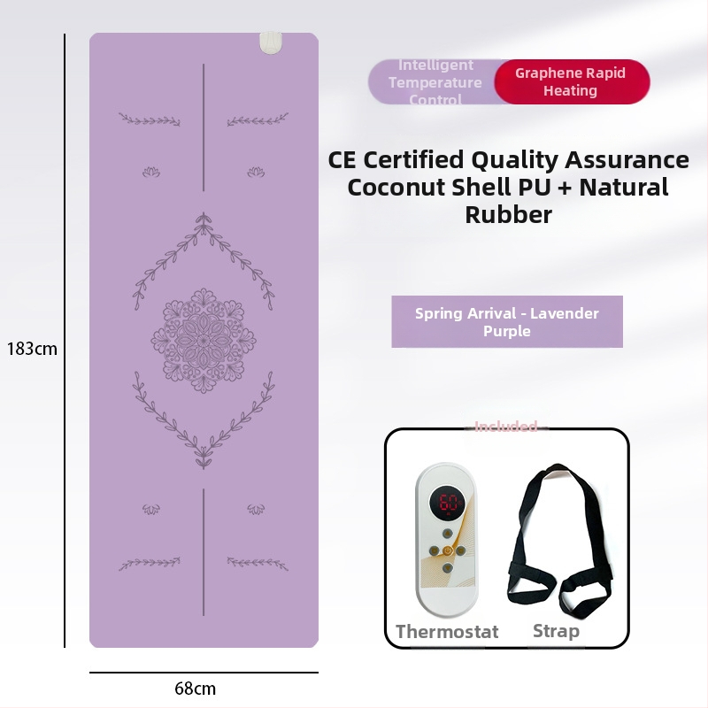 Grafēna apkures jogas paklājs, PU+gumijas konstrukcija, neslīdošs, 5 mm, 3500 g