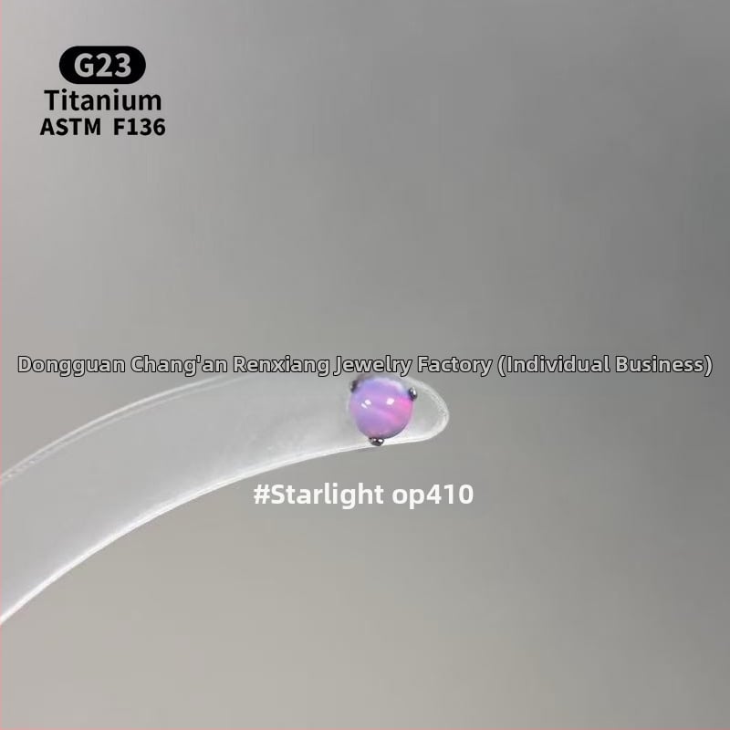 Ανδρικά/Γυναικεία γεωμετρικά σκουλαρίκια με οπάλ από κράμα τιτάνιου F136, γυαλισμένη επιφάνεια, εσωτερική βίδα για χείλη/ώτα