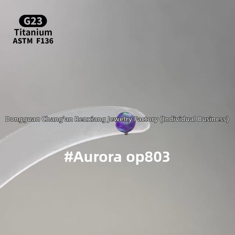 Ανδρικά/Γυναικεία γεωμετρικά σκουλαρίκια με οπάλ από κράμα τιτάνιου F136, γυαλισμένη επιφάνεια, εσωτερική βίδα για χείλη/ώτα