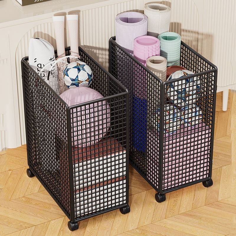 Joga matu uzglabāšanas plaukts, dzelzs, uz grīdas novietojams, daudzlīmeņu (8+ līmeņi), dzīvojamās istabas uzglabāšanai