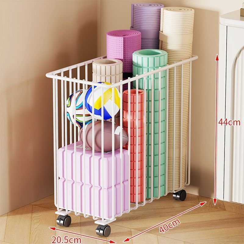 Joga matu uzglabāšanas plaukts, dzelzs, uz grīdas novietojams, daudzlīmeņu (8+ līmeņi), dzīvojamās istabas uzglabāšanai