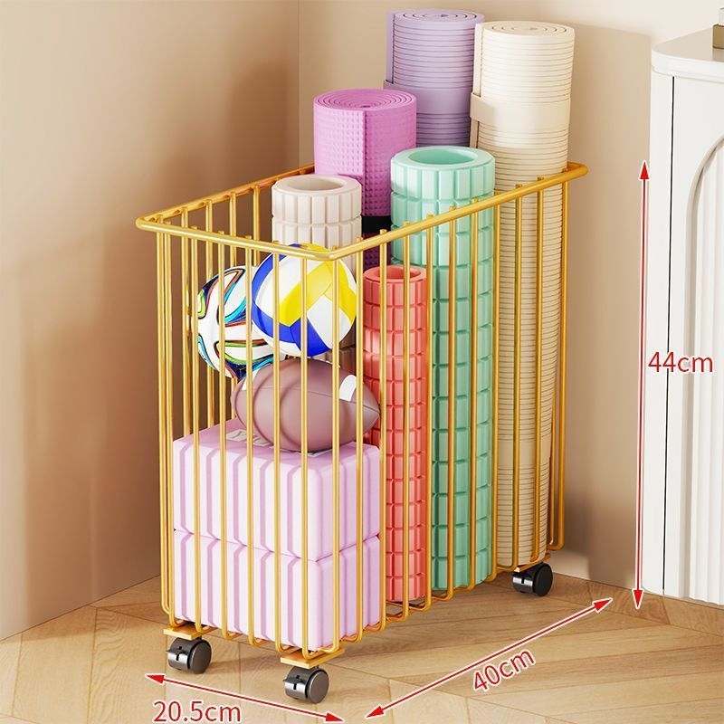 Joga matu uzglabāšanas plaukts, dzelzs, uz grīdas novietojams, daudzlīmeņu (8+ līmeņi), dzīvojamās istabas uzglabāšanai