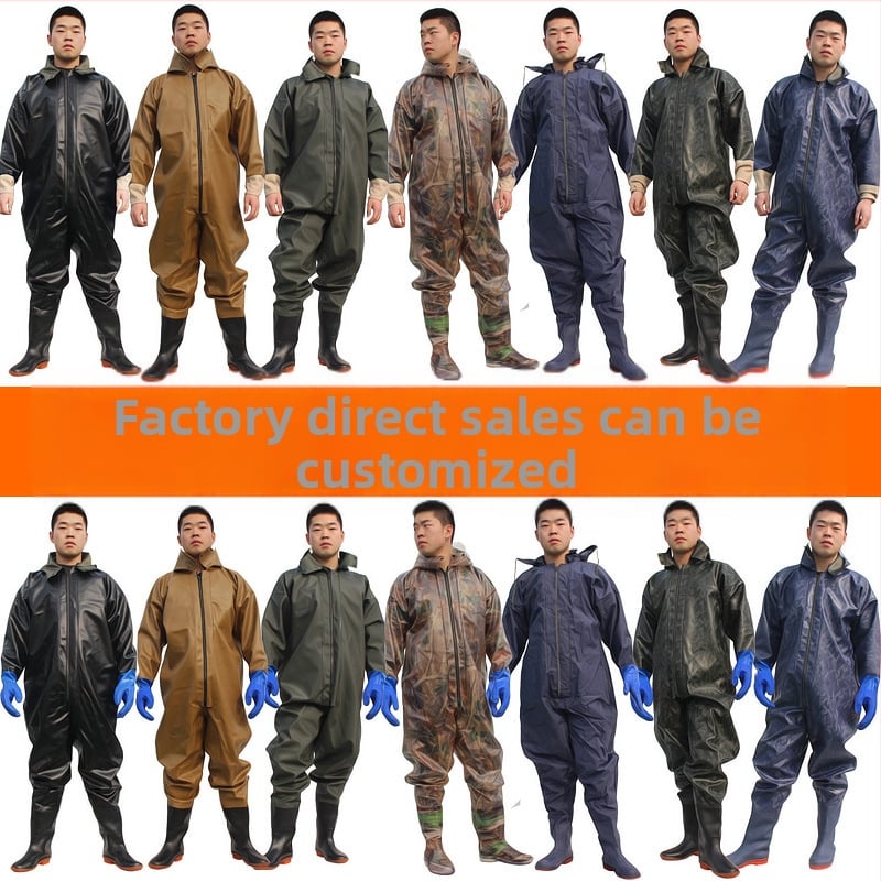 Viso kūno vandeniams wading kelnes žvejybai – PVC megztas medžiagos, greitai džiūsta, atsparios dėvėjimui, vėjo atsparios, atsparios rūgštims ir šarmams, modelis HXE009