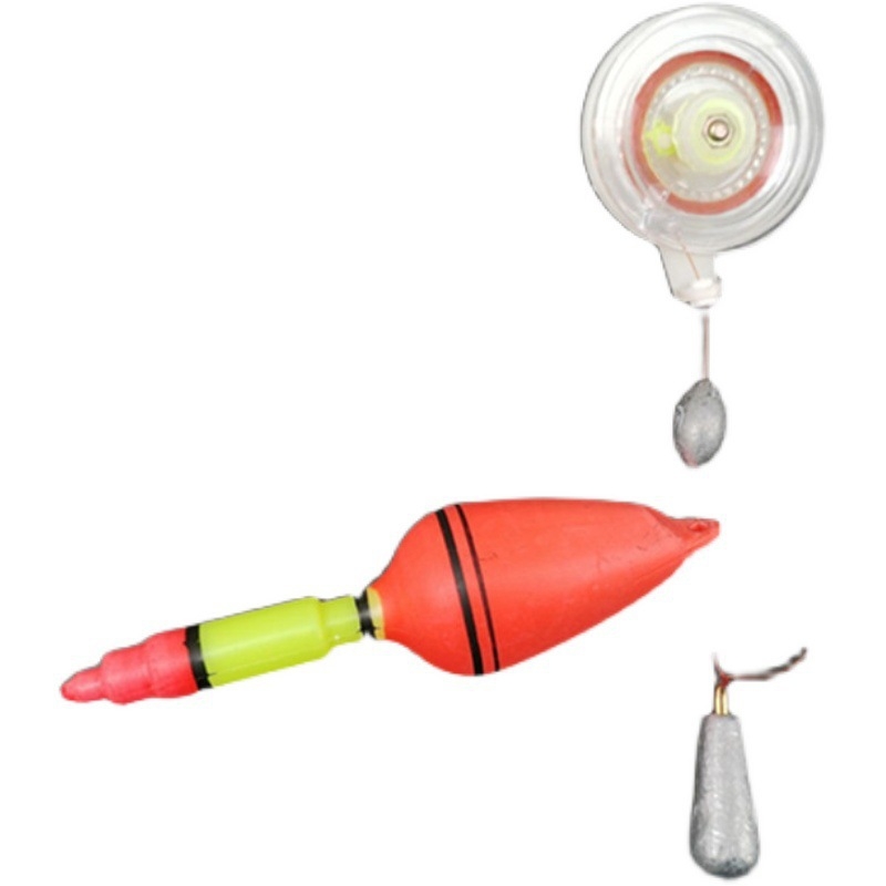 Zvejas pludiņš-lokators - Acīmredzams dizains, dziļajiem ūdeņiem, no plastmasas