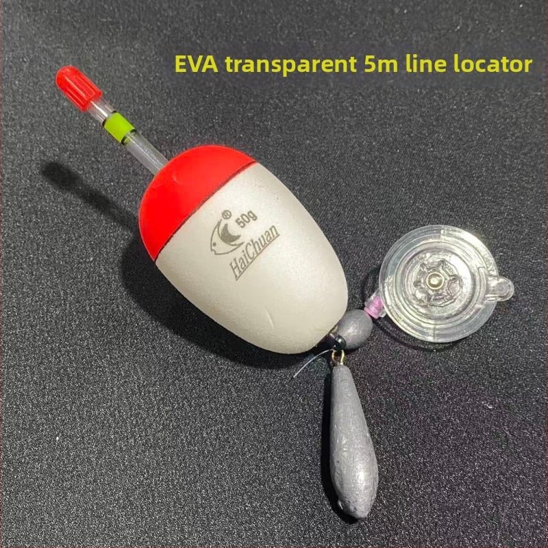 Zvejas pludiņš-lokators - Acīmredzams dizains, dziļajiem ūdeņiem, no plastmasas