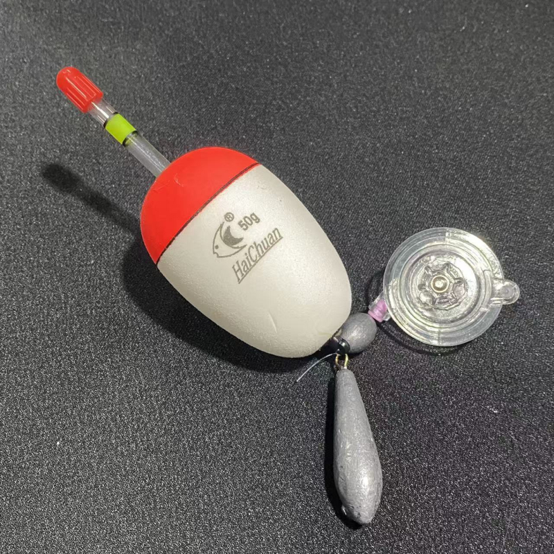 Zvejas pludiņš-lokators - Acīmredzams dizains, dziļajiem ūdeņiem, no plastmasas