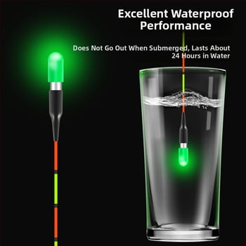 Ultra viegla elektroniskā galva ar LED astes gaismu nakts makšķerēšanai, CR311 baterija