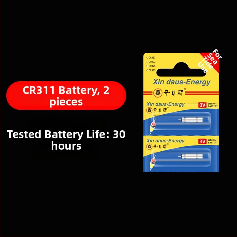 Ultra viegla elektroniskā galva ar LED astes gaismu nakts makšķerēšanai, CR311 baterija