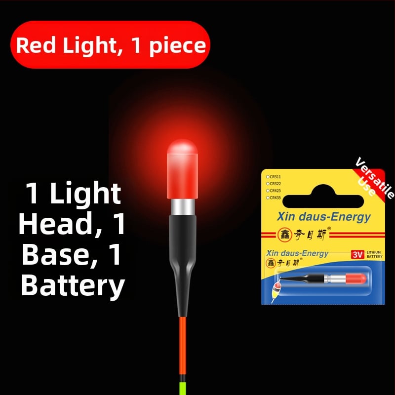 Ultra viegla elektroniskā galva ar LED astes gaismu nakts makšķerēšanai, CR311 baterija
