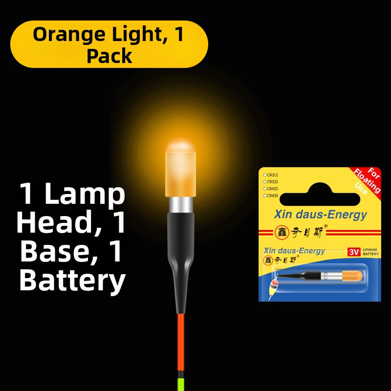 Ultra viegla elektroniskā galva ar LED astes gaismu nakts makšķerēšanai, CR311 baterija