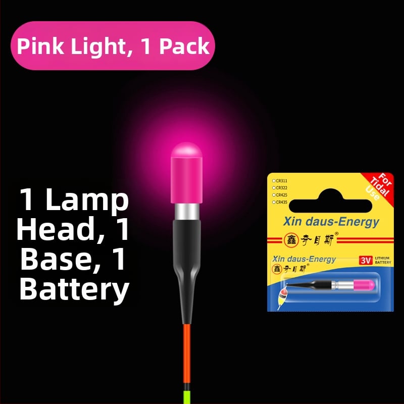 Ultra viegla elektroniskā galva ar LED astes gaismu nakts makšķerēšanai, CR311 baterija