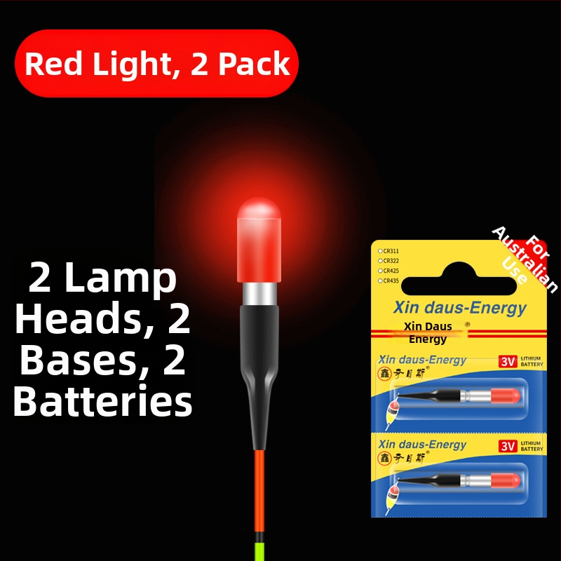 Ultra viegla elektroniskā galva ar LED astes gaismu nakts makšķerēšanai, CR311 baterija