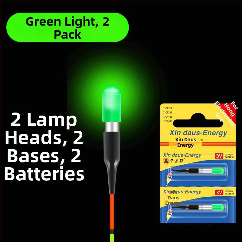 Ultra viegla elektroniskā galva ar LED astes gaismu nakts makšķerēšanai, CR311 baterija