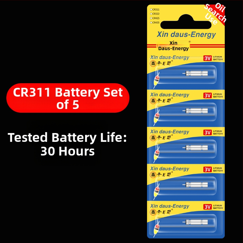 Ultra viegla elektroniskā galva ar LED astes gaismu nakts makšķerēšanai, CR311 baterija