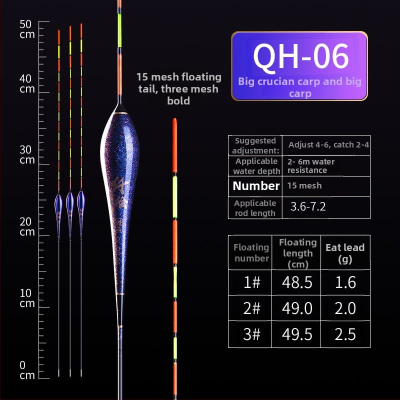 Karpu makšķerēšanas pludiņš, biezs un redzams dizains, vēja izturīgs un pretdrift nano pludiņš, augsta jutība ledus makšķerēšanai, piemērots gan paviršu, gan dziļajiem ūdenīm