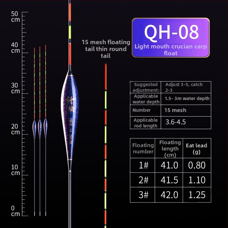 Karpu makšķerēšanas pludiņš, biezs un redzams dizains, vēja izturīgs un pretdrift nano pludiņš, augsta jutība ledus makšķerēšanai, piemērots gan paviršu, gan dziļajiem ūdenīm