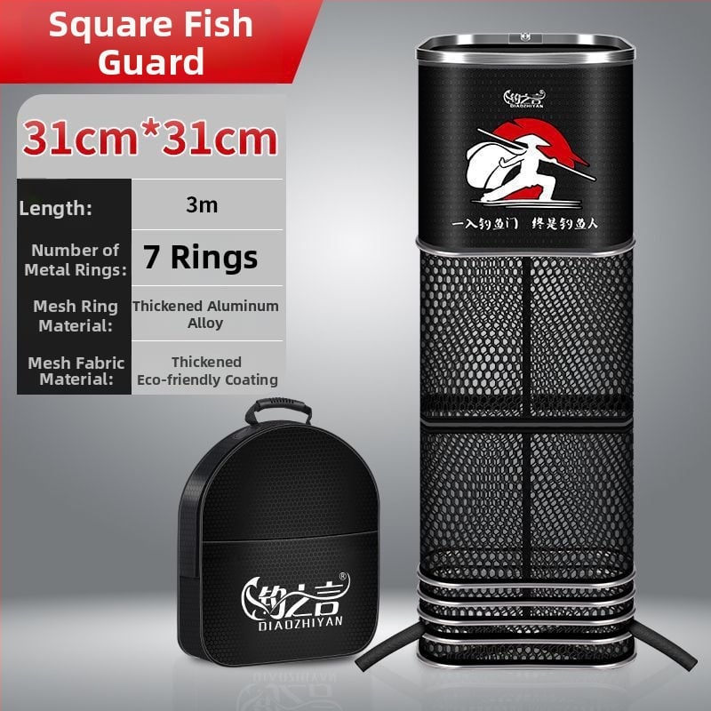 Kvadrātveida neilona makšķerēšanas somiņa aizsardzībai — zīmols Powerful Merchant; materiāls: neilons; ātra žūšana